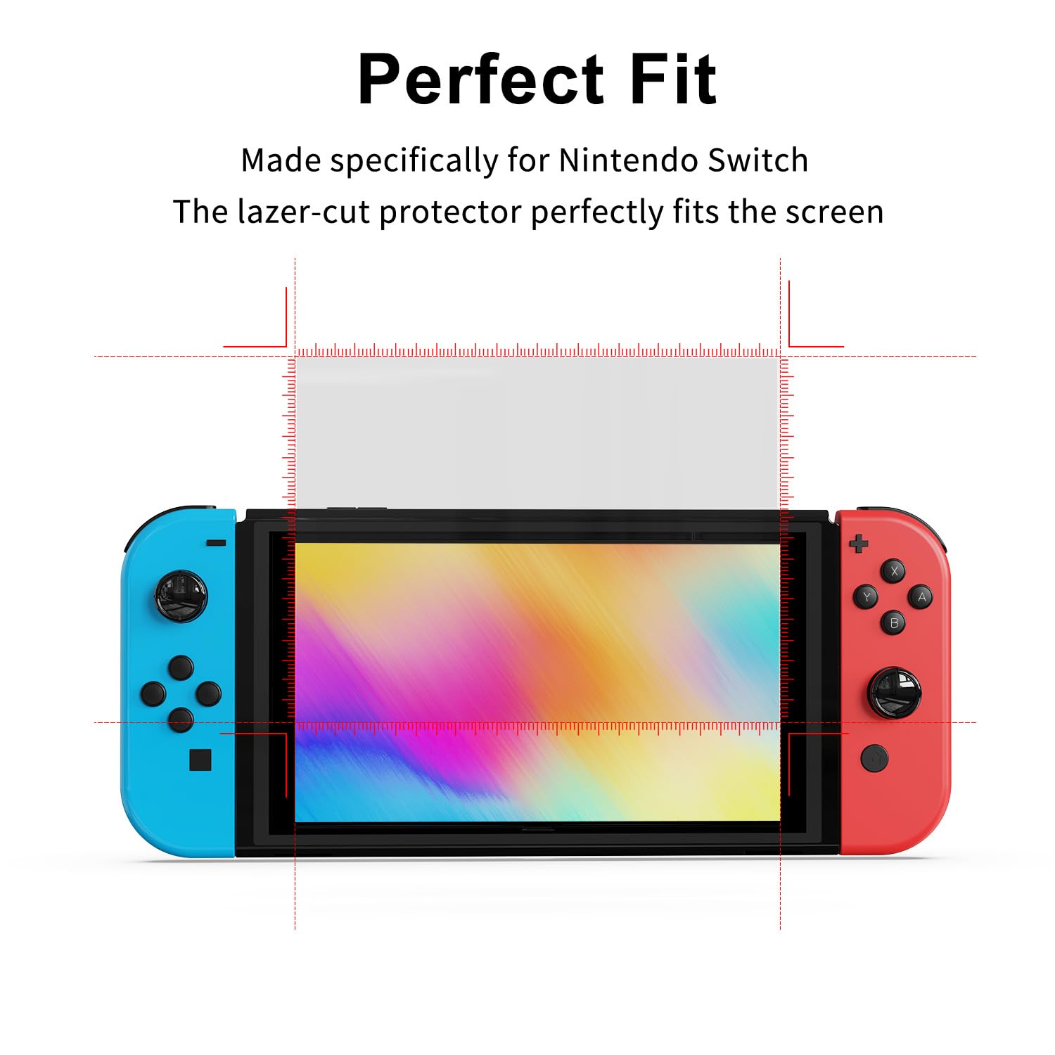 Nintendo Switch 2017 Tempered Glass Screen Protector - 2 Pack with Auto Alignment Kit | 9H Hardness, Bubble-Free, Anti-Scratch | Perfect for Gaming Protection & Travel Use