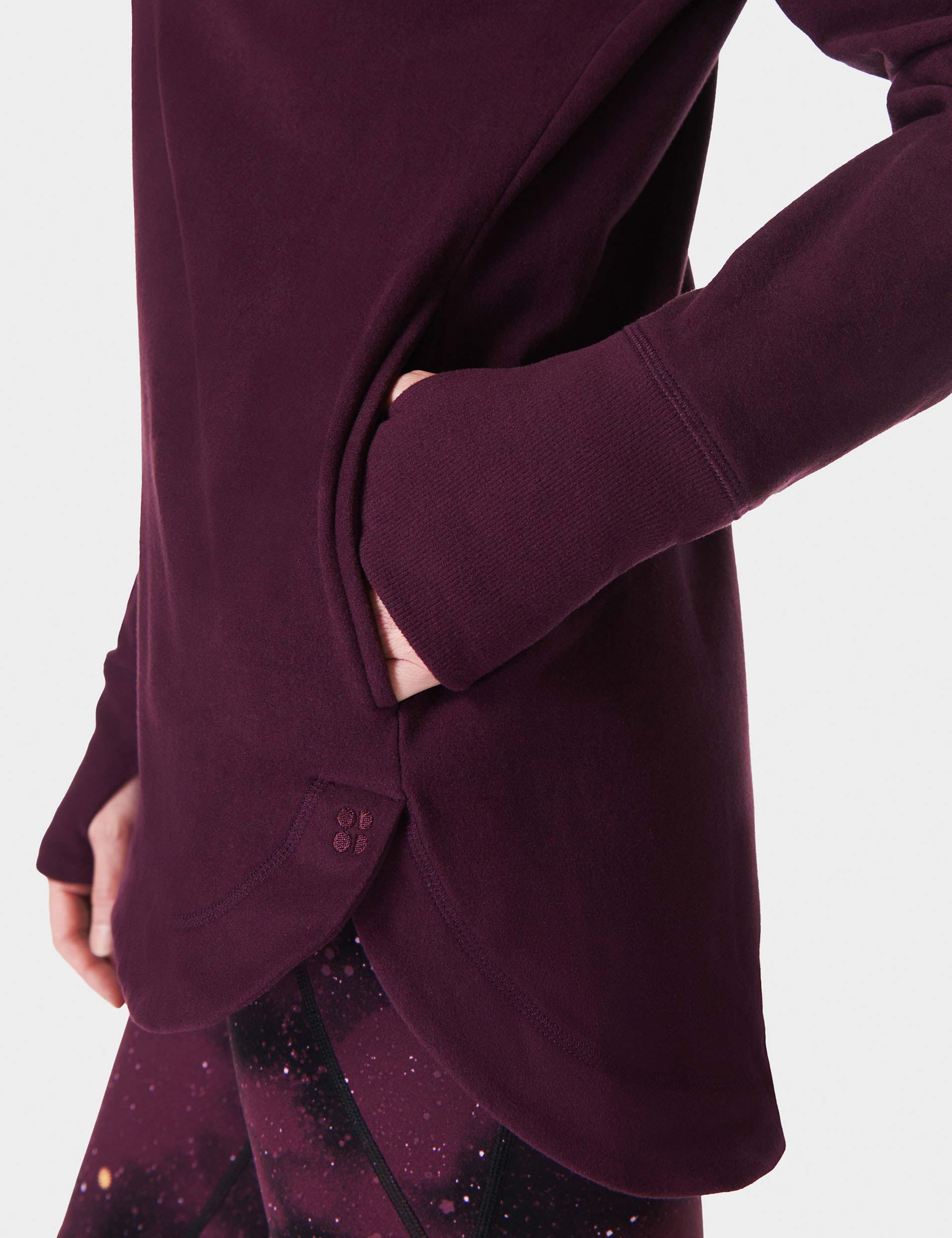 Escape Luxe Fleece Hoodie - Midnight Cherry Purple | Cozy Winter Wear for Outdoor Activities & Casual Fashion