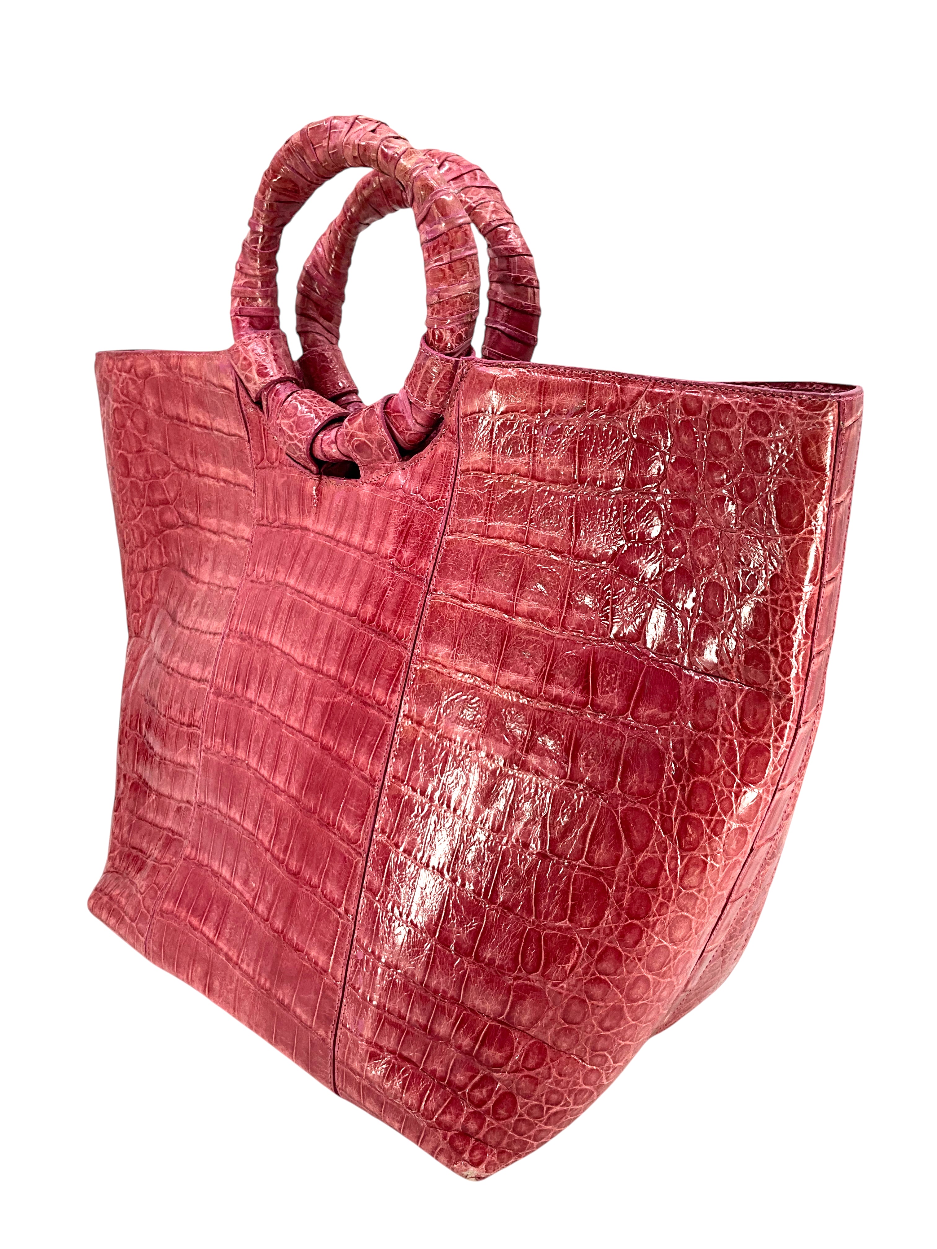 Luxury Nancy Gonzalez Medium Crocodile Leather Tote Bag for Women - Elegant Designer Handbag for Work, Travel & Everyday Use