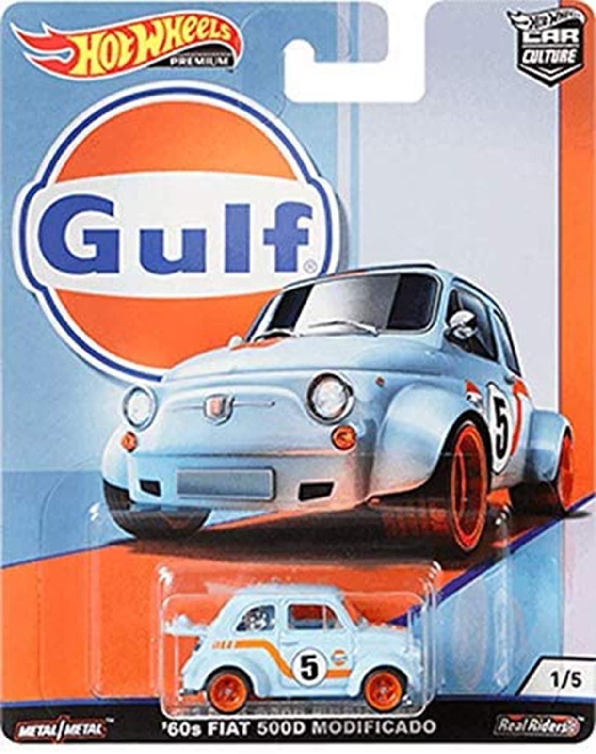Hot Wheels Car Culture 1960s Fiat 500D Modified Die-Cast Model Car - Collectible Toy for Kids & Adults - Perfect for Display, Gifts, and Racing Play Sets