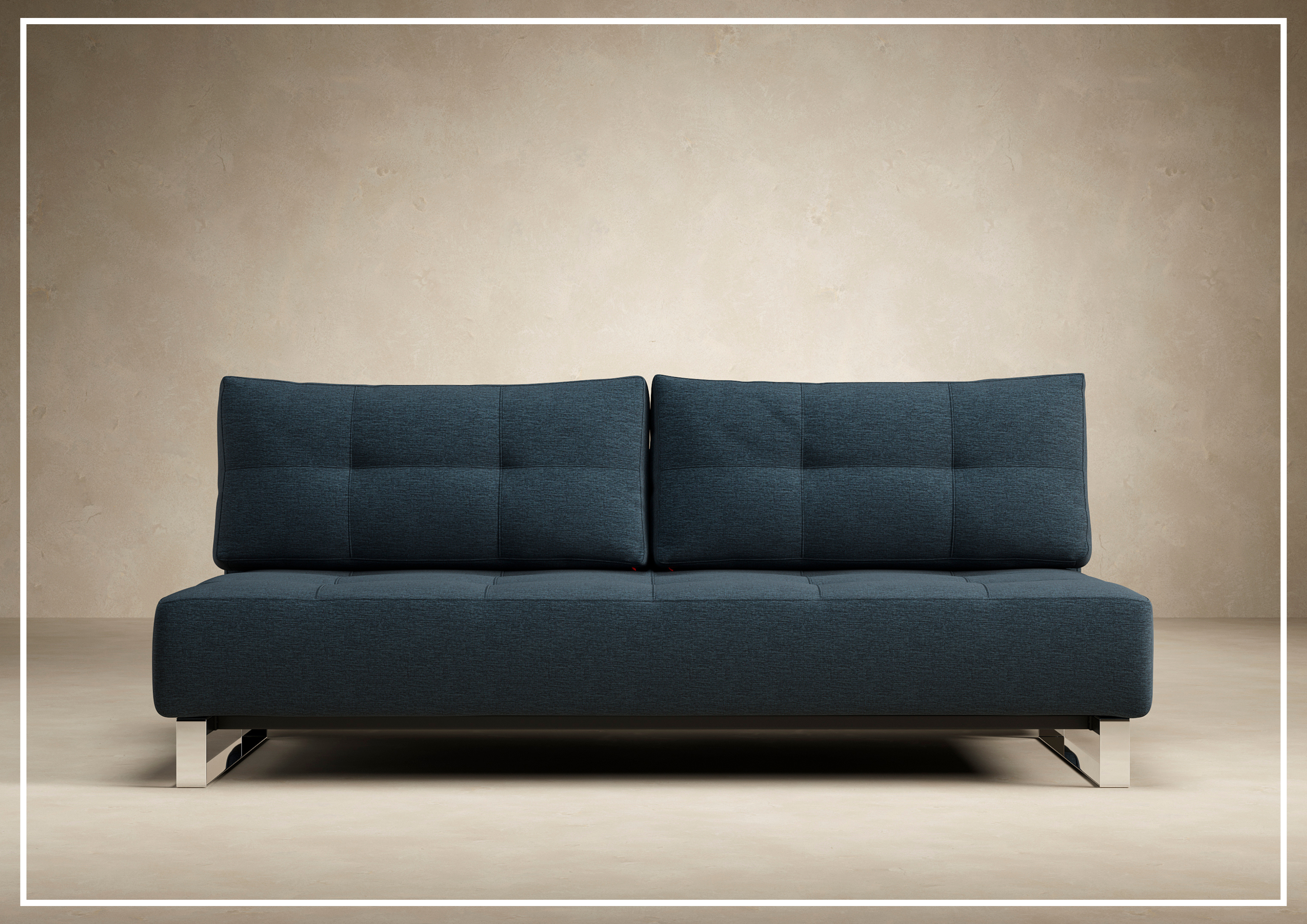 Innovation Living Supremax 2-Seater Fabric Sleeper Sofa with Ottoman - Convertible Sofa Bed for Small Spaces, Guest Room & Apartment Living