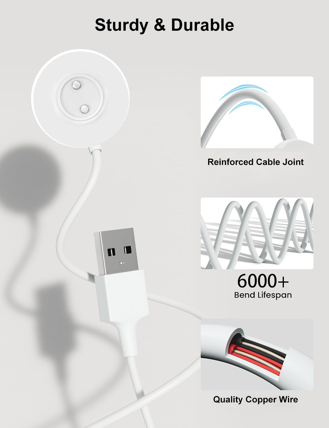 Magnetic Wireless Charger Stand for iPhone - Fast Charging Dock Station with Rose Design (White, 1 Pack) | Perfect for Bedroom, Office & Travel | Compatible with iPhone 12/13/14 Series