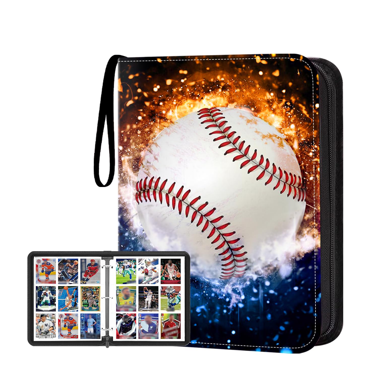 900-Pocket Baseball Card Binder with Protective Sleeves - Trading Card Display Album for Sports, Game & Collectible Cards - Perfect for Collectors, Organizers & Card Show Enthusiasts