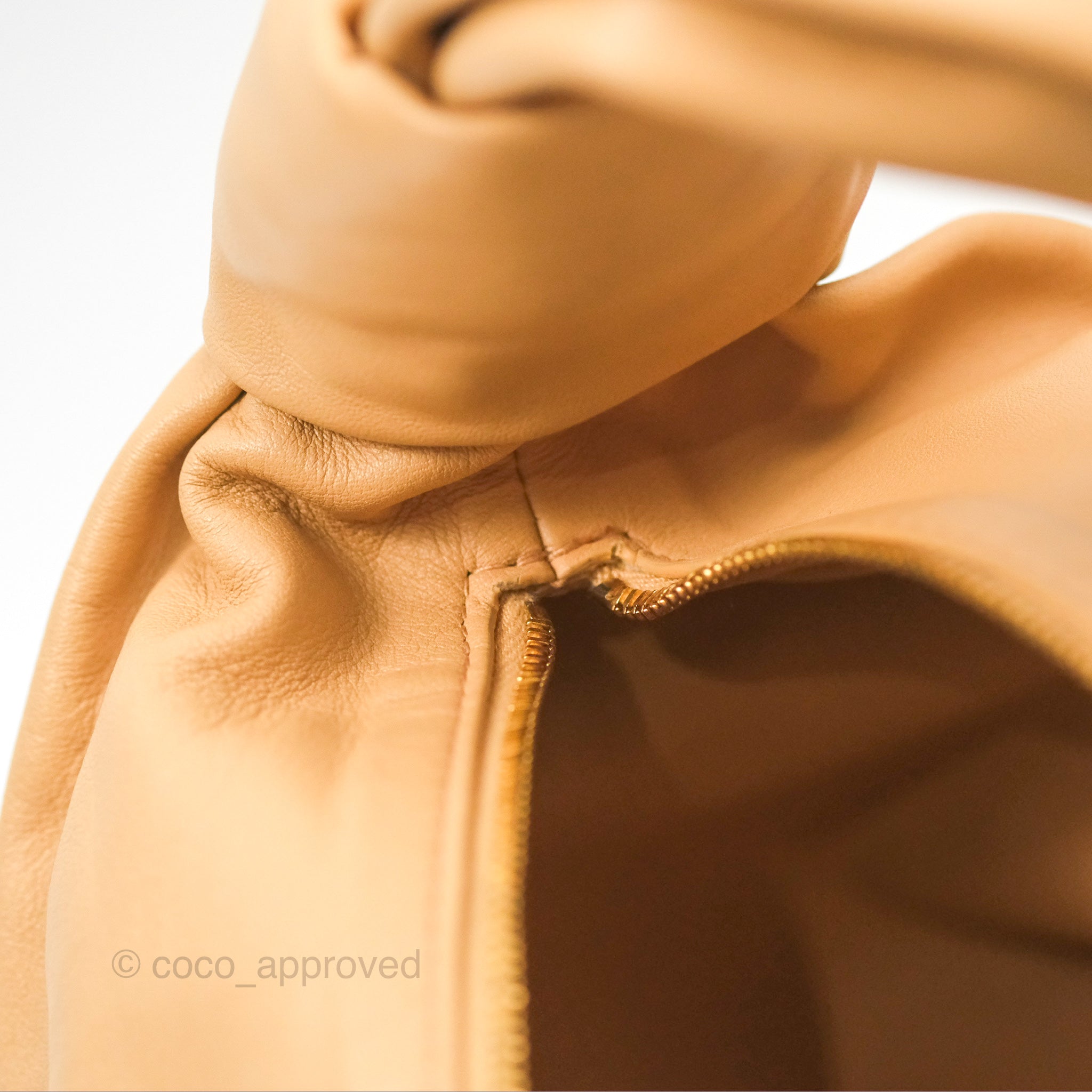 Bottega Veneta Teen Double Knot Hobo Bag - Almond Calfskin Leather Shoulder Bag for Women | Perfect for Work, Travel & Everyday Use