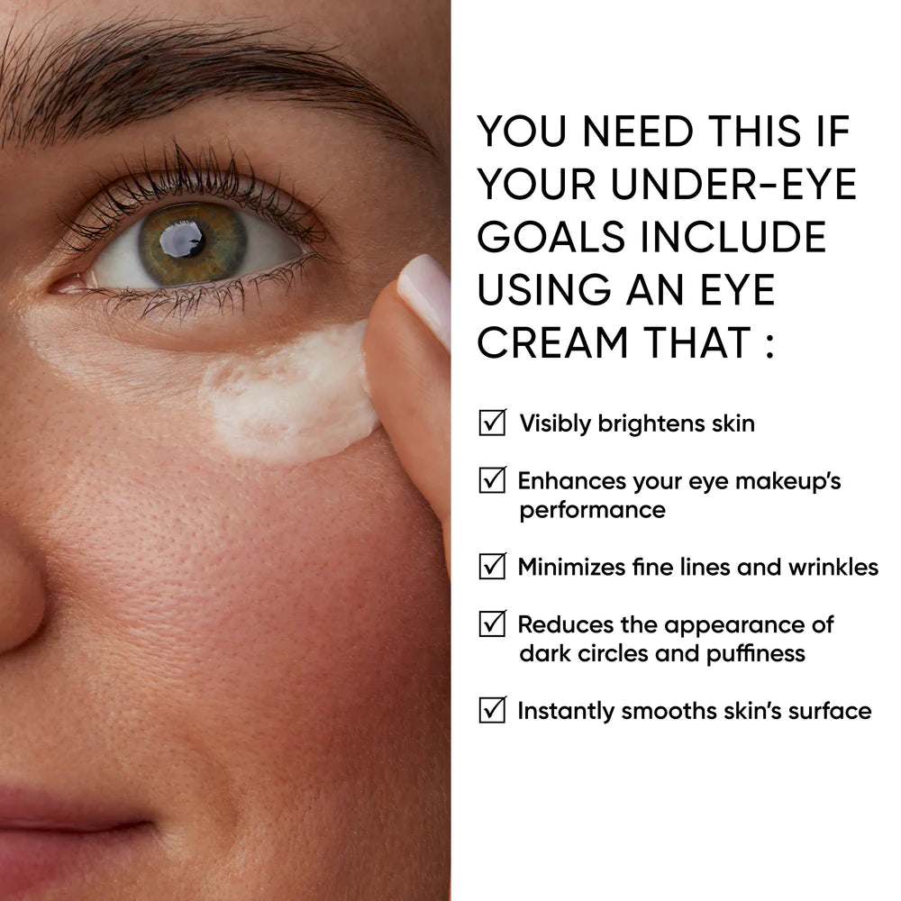 Gorgeous® Brightening Eye Cream for Dark Circles & Puffiness - Anti-Aging Under Eye Treatment with Vitamin C & Hyaluronic Acid - Perfect for Nighttime Skincare Routine & Morning Prep