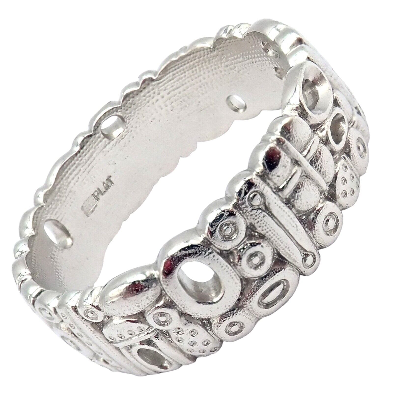 Authentic Alex Sepkus Favorite Things Platinum Band Ring Size 8.5 - Elegant Jewelry for Weddings, Anniversaries & Special Occasions