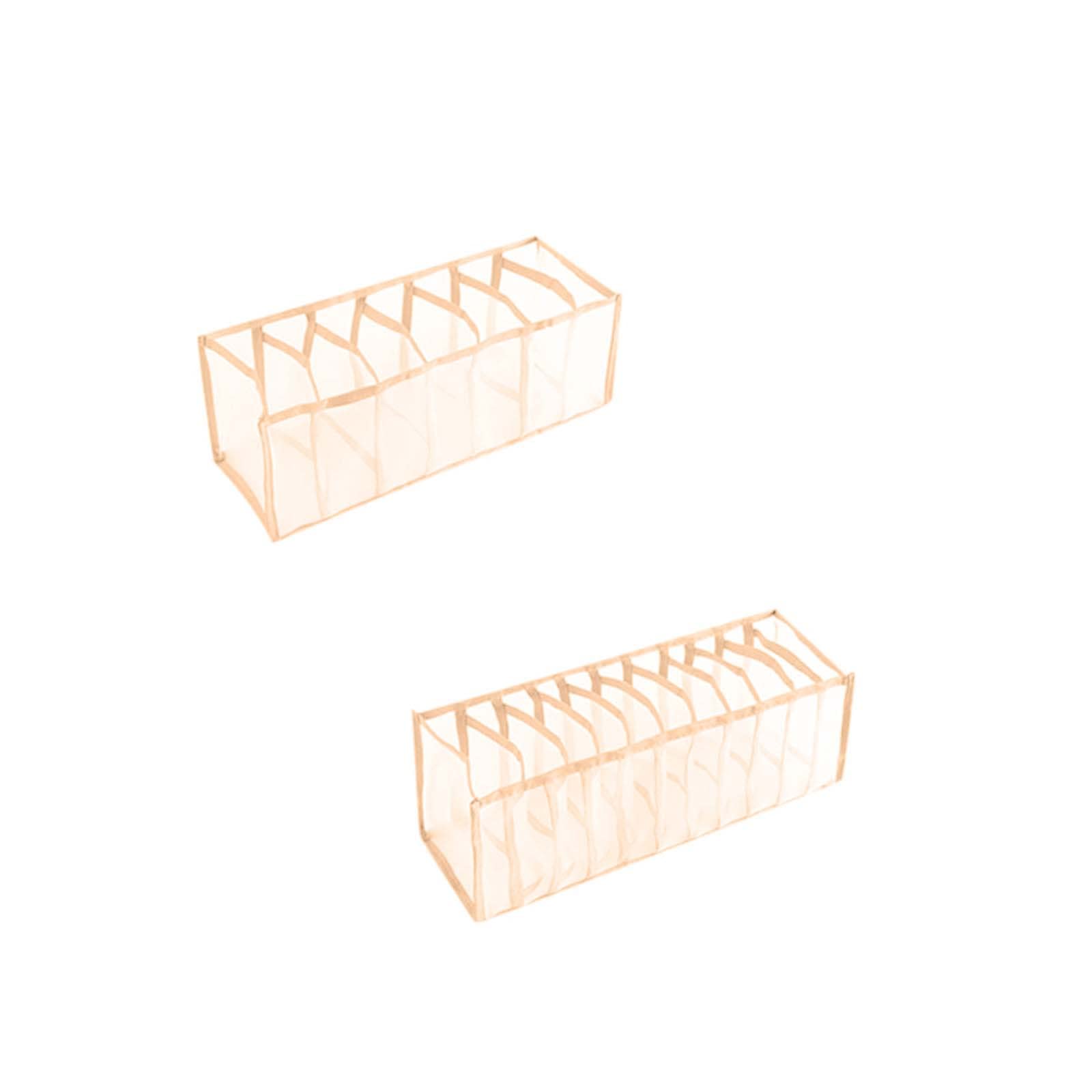 Mesh Underwear & Socks Storage Box - Foldable Closet Organizer with Nylon Dresser Dividers for Clothes Compartment | Perfect for Bedroom, Dorm & Travel Organization