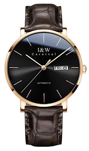 Black dial/brown band