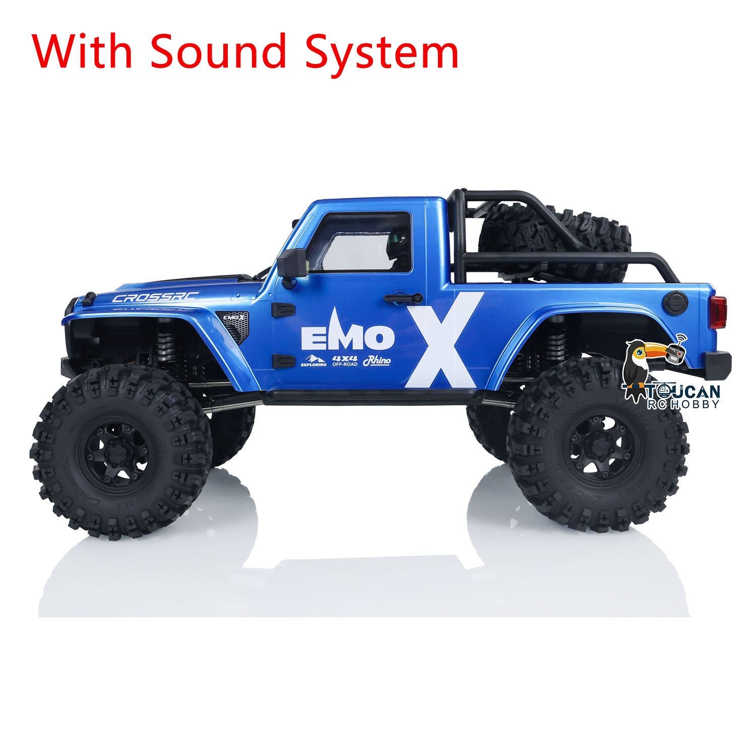 1/8 Scale CROSS RC EMOX 4WD Off-Road RC Crawler Truck with Light & Sound, 2-Speed Transmission - Ready-to-Run Hobby Grade Remote Control Car for Rock Crawling, Trail Adventures & Backyard Driving