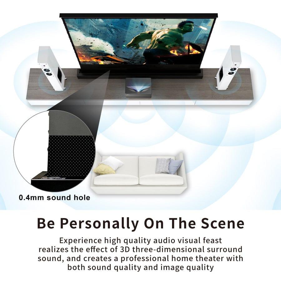 VIVIDSTORM S PRO/S PRO P Motorized Tension Floor Rising UST ALR Projector Screen - Classic Version | Premium Home Theater & Office Projection Screen | Ships Fast from Toronto Warehouse | Perfect for Movie Nights, Gaming & Business Presentations