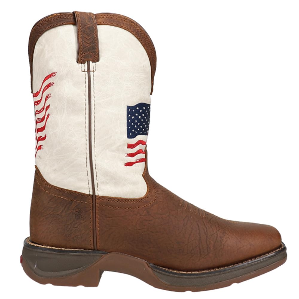 Durango Lil Little Kids Distressed Flag Western Boots - Comfortable Cowboy Boots for Toddlers & Young Girls - Perfect for Rodeos, Parties & Western Style Outfits
