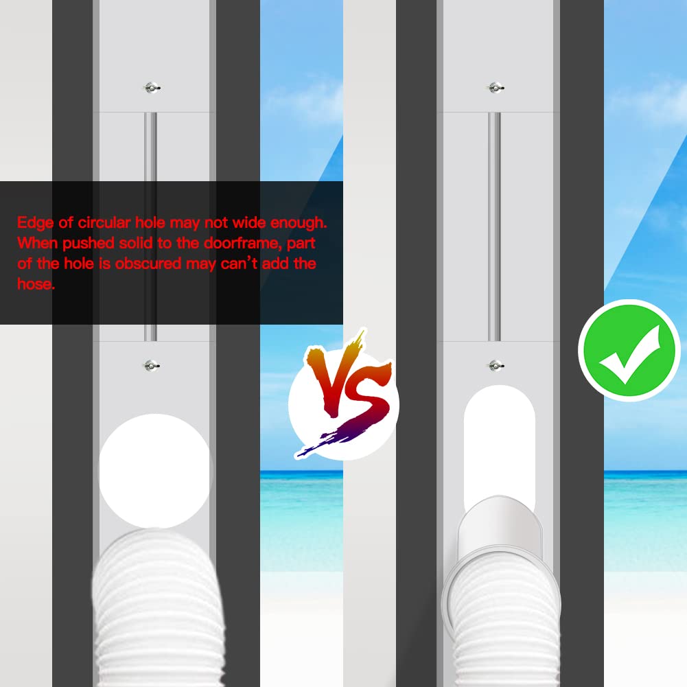 Gulrear Dual Hose Portable Air Conditioner Window Kit - Adjustable Length 25