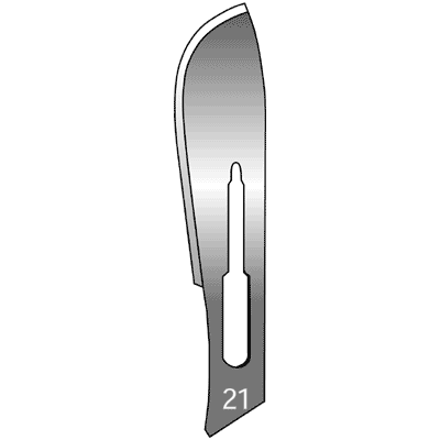 Disposable Carbon Steel Surgical Blades #21 06 3021 - Sharp Precision Scalpels for Medical, Veterinary & Craft Use - Ideal for Surgery, First Aid & DIY Projects
