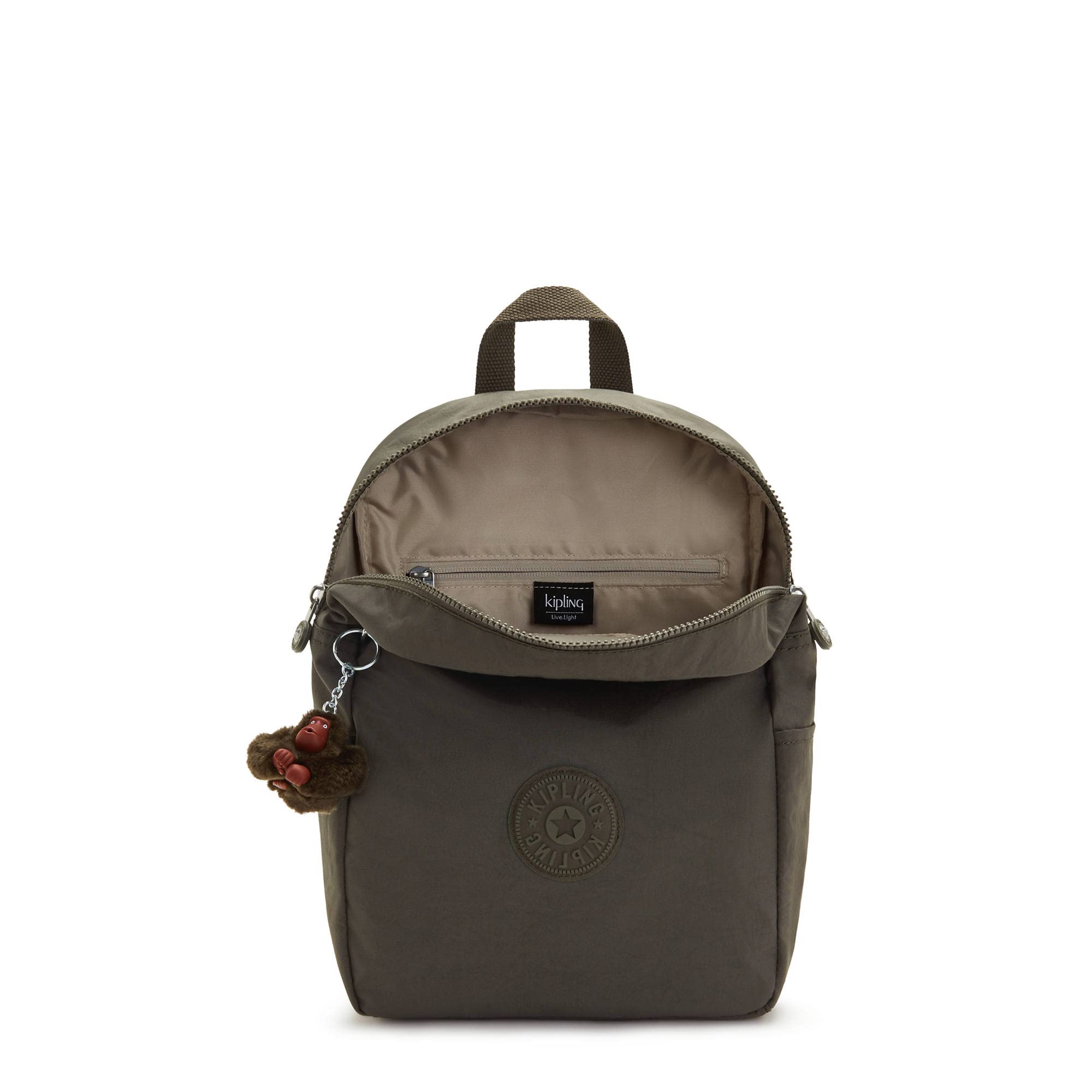 Kipling Ferris Backpack - Lightweight Travel Backpack for Women & Men, Durable Field Green 360° Spinner Luggage Companion, Perfect for School, Work, Gym & Airplane Carry-On