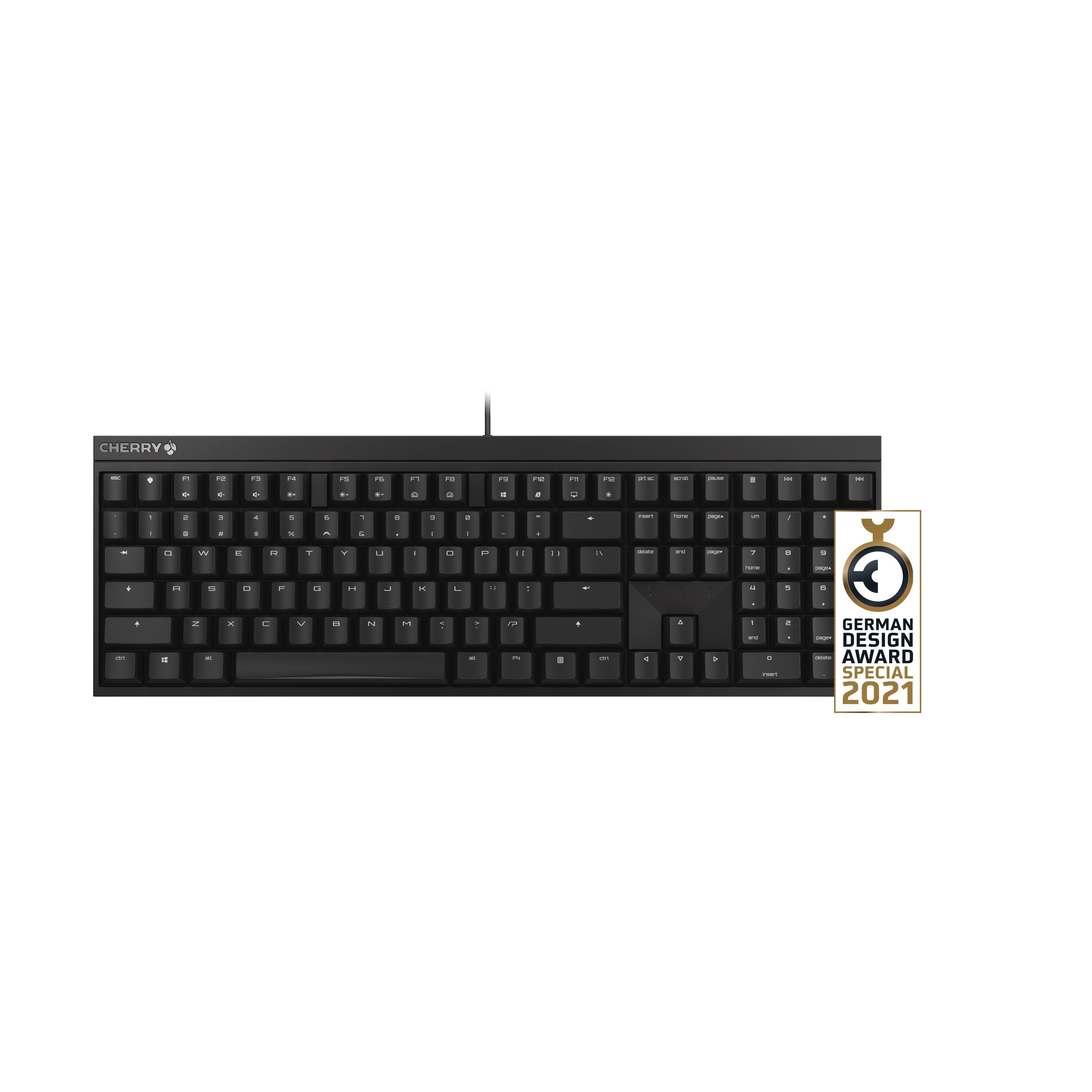 Cherry MX BOARD 2.0S Mechanical Gaming Keyboard with MX Blue Switches - Wired USB Keyboard for PC, Mac, Gaming & Office Use