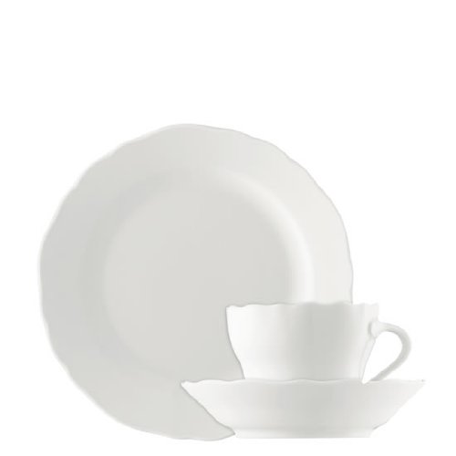 Maria Theresia 18-Piece White Porcelain Coffee Set - Elegant Tea & Coffee Service for Afternoon Tea, Bridal Shower & Hostess Gifts