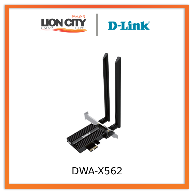 D-Link DWA-X562 AX1800 Wi-Fi 6 PCIe Adapter with Bluetooth 5.2 - High-Speed Wireless Network Card for Gaming & Streaming - Desktop PC Upgrade for Faster Internet Speeds