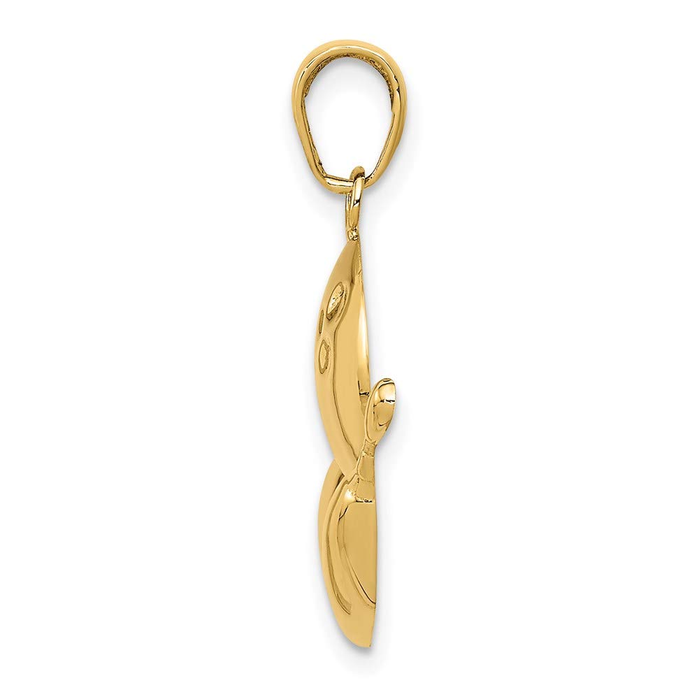 14K Yellow Gold Diamond Cut Bowling Ball & Pins Pendant - Elegant Black Bow Jewelry for Sports Lovers | Perfect Gift for Bowlers & Jewelry Collectors