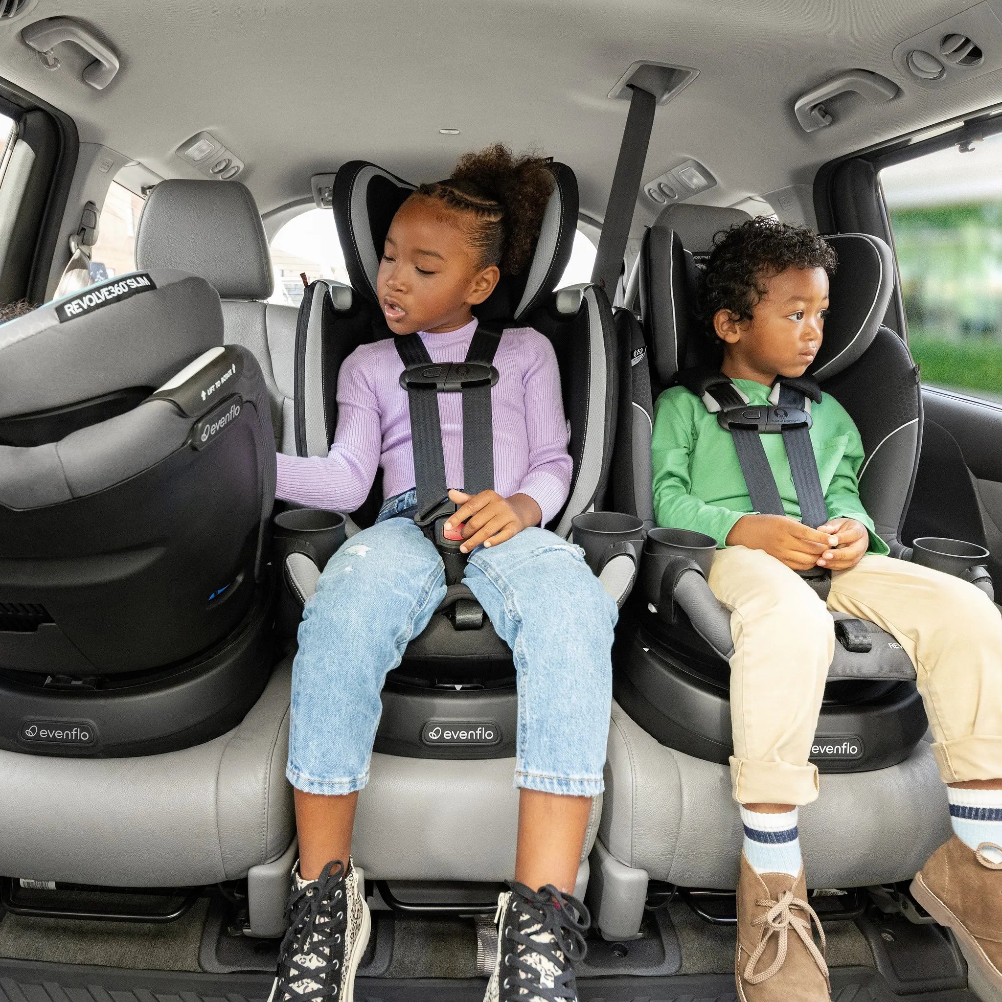 Revolve 360 Slim 2-in-1 Rotating Convertible Car Seat for Infants & Toddlers - Easy Installation & 360° Rotation for Safe Entry/Exit - Perfect for Compact Cars & Daily Commutes