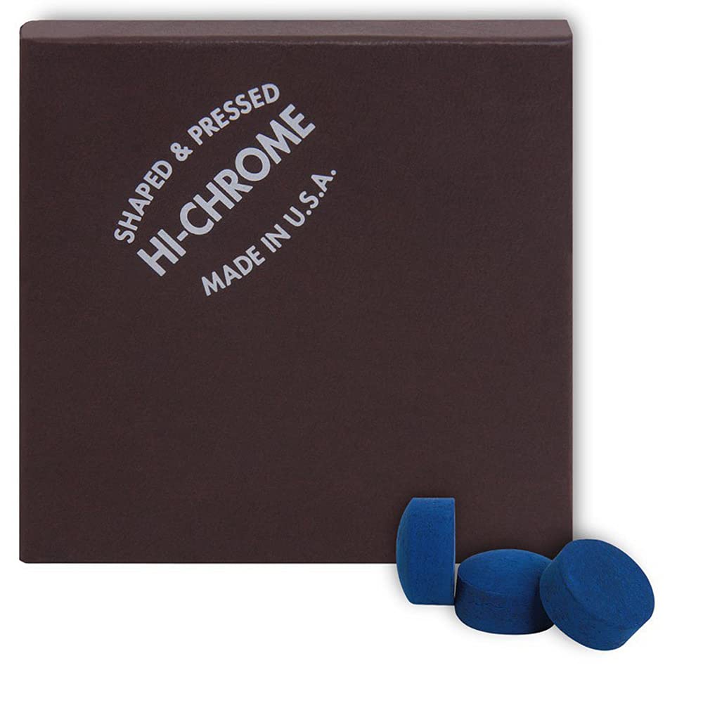 Hi-Chrome Billiard Pool Cue Tips - 50 Tips Box - Choose Your Size for Professional Pool & Snooker Game Enhancement