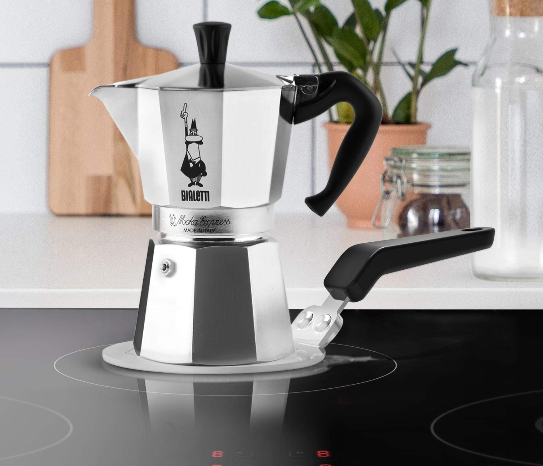 Bialetti Moka Express 6-Cup Stovetop Espresso Maker - Italian Coffee Pot for Induction & Gas Stoves - Perfect for Home Brewing, Camping & Gifts