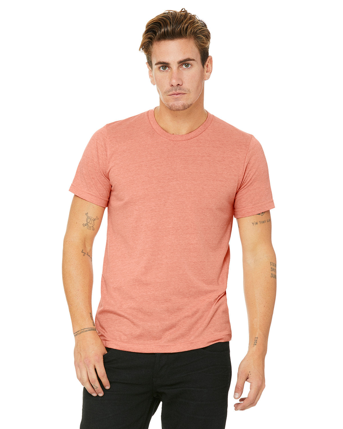 Bella + Canvas 3001CVC Unisex Heather CVC Crew Neck T-Shirt - Soft Cotton Blend Tee for Men & Women - Perfect for Casual Wear, Screen Printing & Everyday Outfits