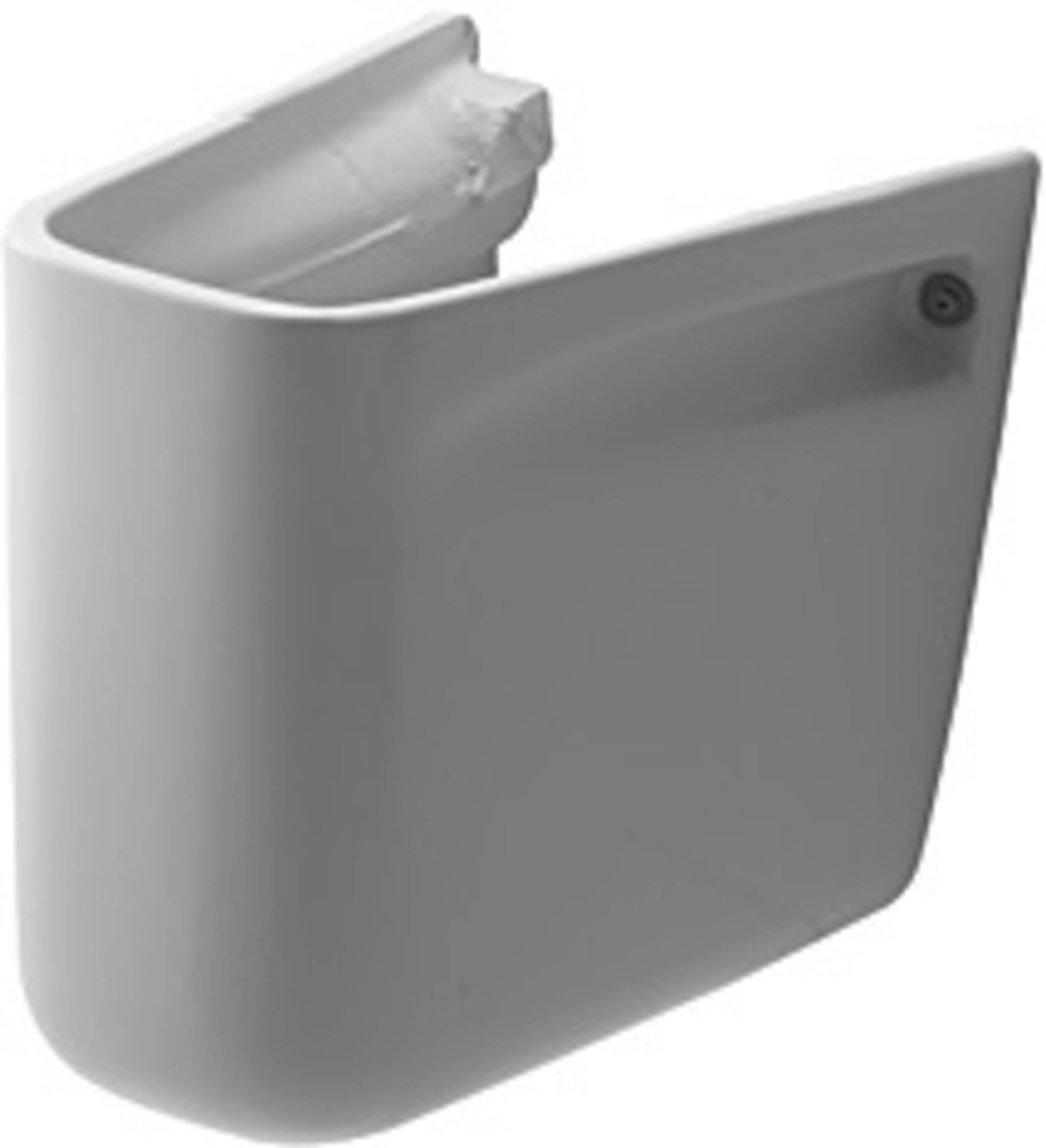 Duravit 08571800002 D-Code Siphon Cover White - Bathroom Sink Drain Cover for Modern Home & Commercial Use