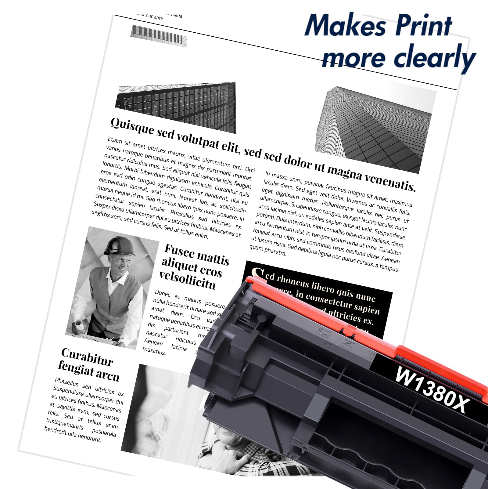 High Yield Black Toner Cartridge (2-Pack) - Compatible with HP 138X/138A/W1380X/W1380A for LaserJet Pro 3001dw/3001fdw/3101fdw Printers - Premium Chip Technology - Ideal for Office Printing & High Volume Documents