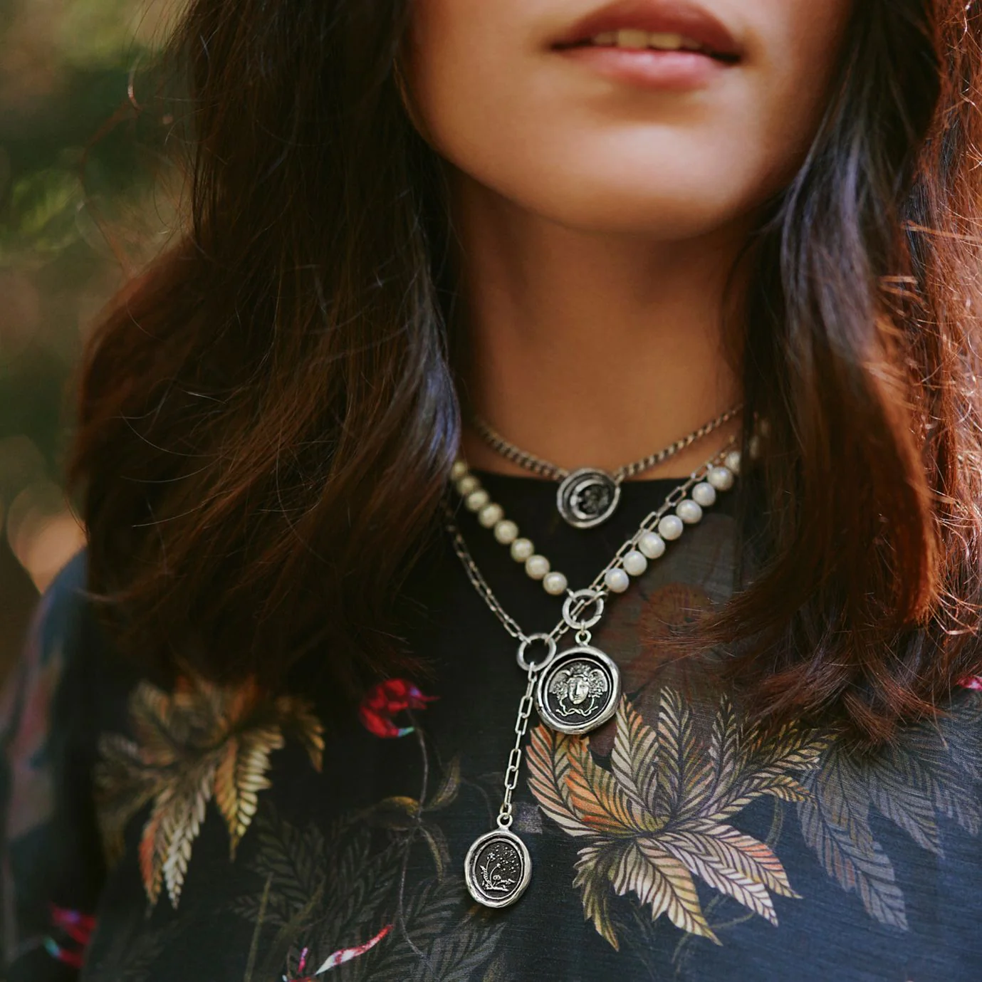 Stylish Double Curb Link Talisman Choker Necklace for Women - Perfect for Layering, Everyday Wear & Boho Fashion