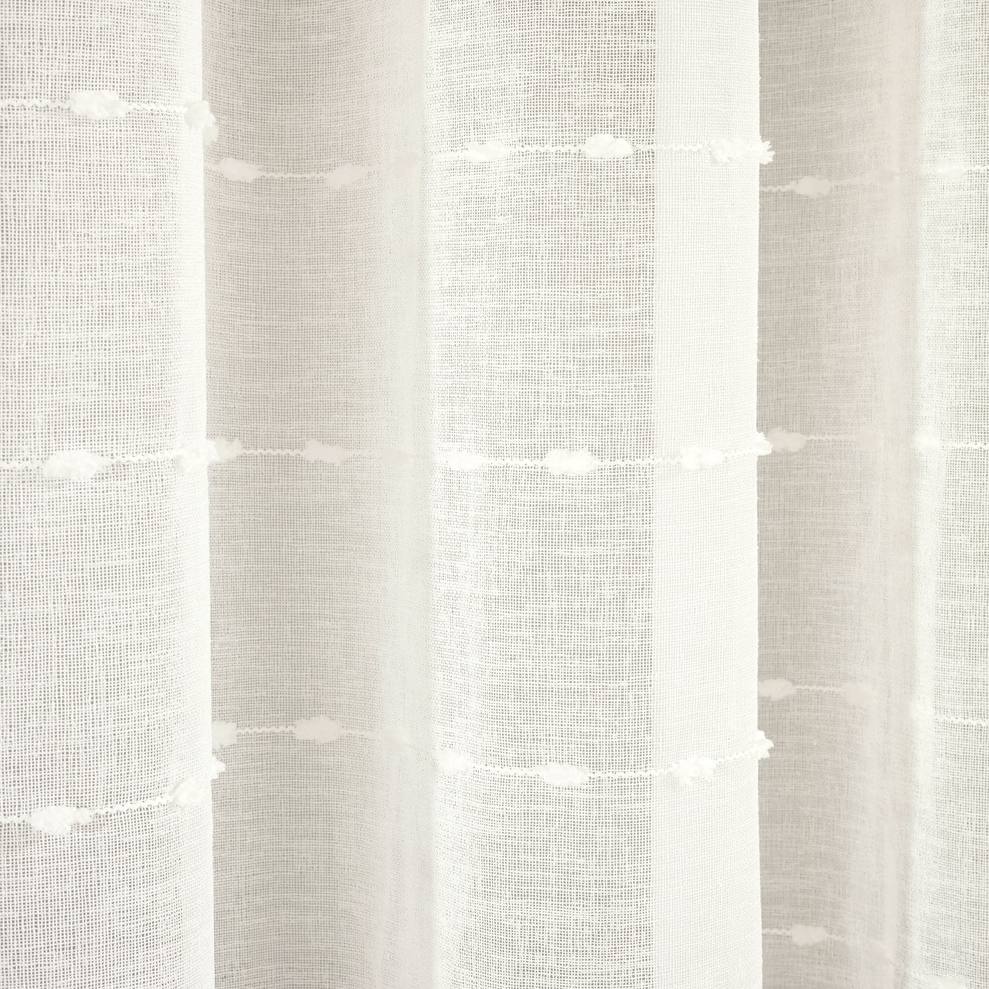 Farmhouse Style Textured Grommet Sheer Curtains - Ultra Wide Window Panels for Living Room, Bedroom & Dining Room Decor