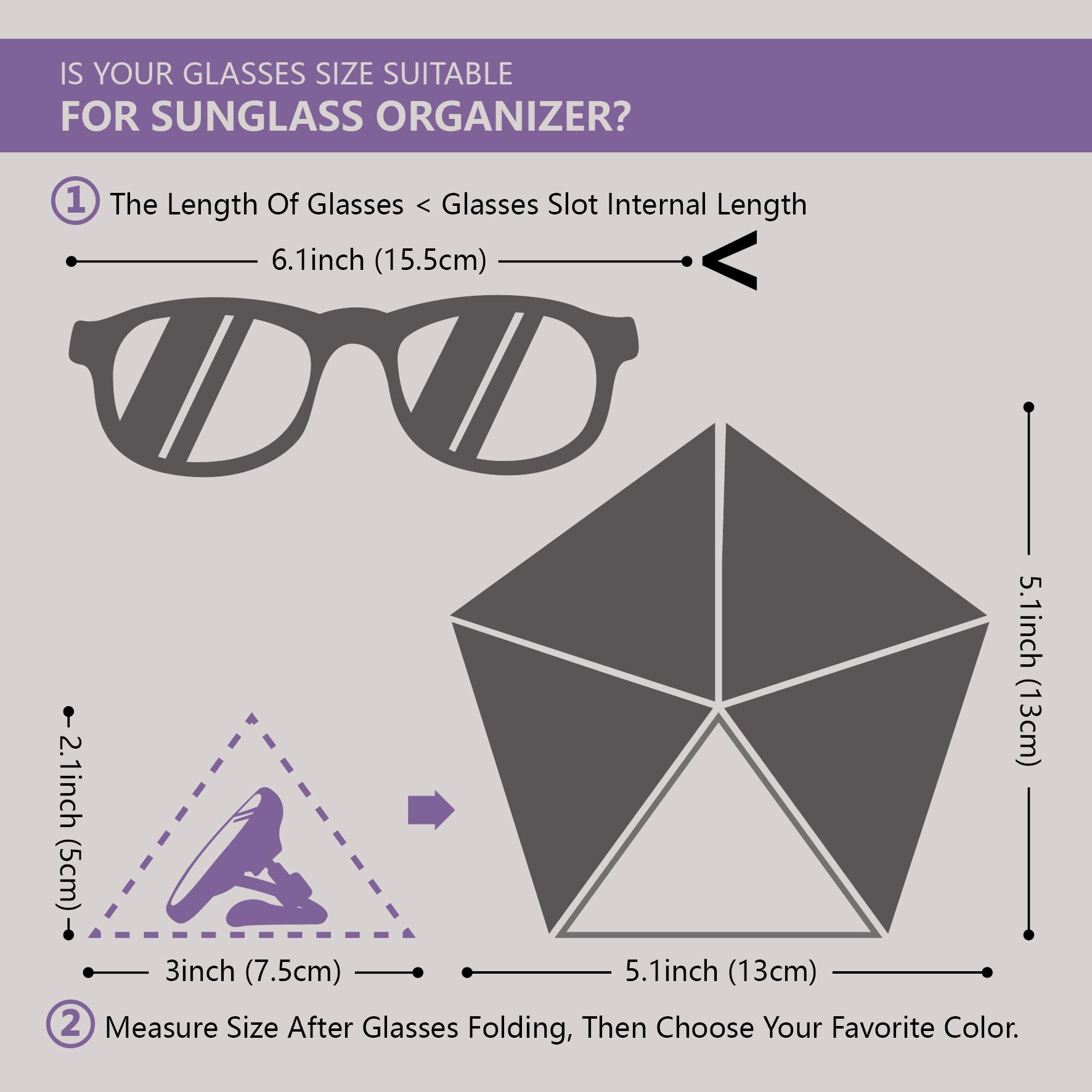 Premium Travel Sunglass Organizer - 5-Slot PU Leather Eyeglass Case with Mirror & Storage Pouch | Compact Glasses Holder for Men & Women | Perfect for Airplane, Car, Office & Vacation Travel Accessories