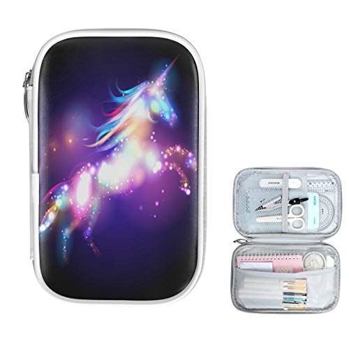 ZZKKO Animal Galaxy Unicorn Pencil Case - Zippered School & Office Supplies Organizer for Pens, Stationery, Cosmetics | Perfect for Students, Artists & Makeup Lovers