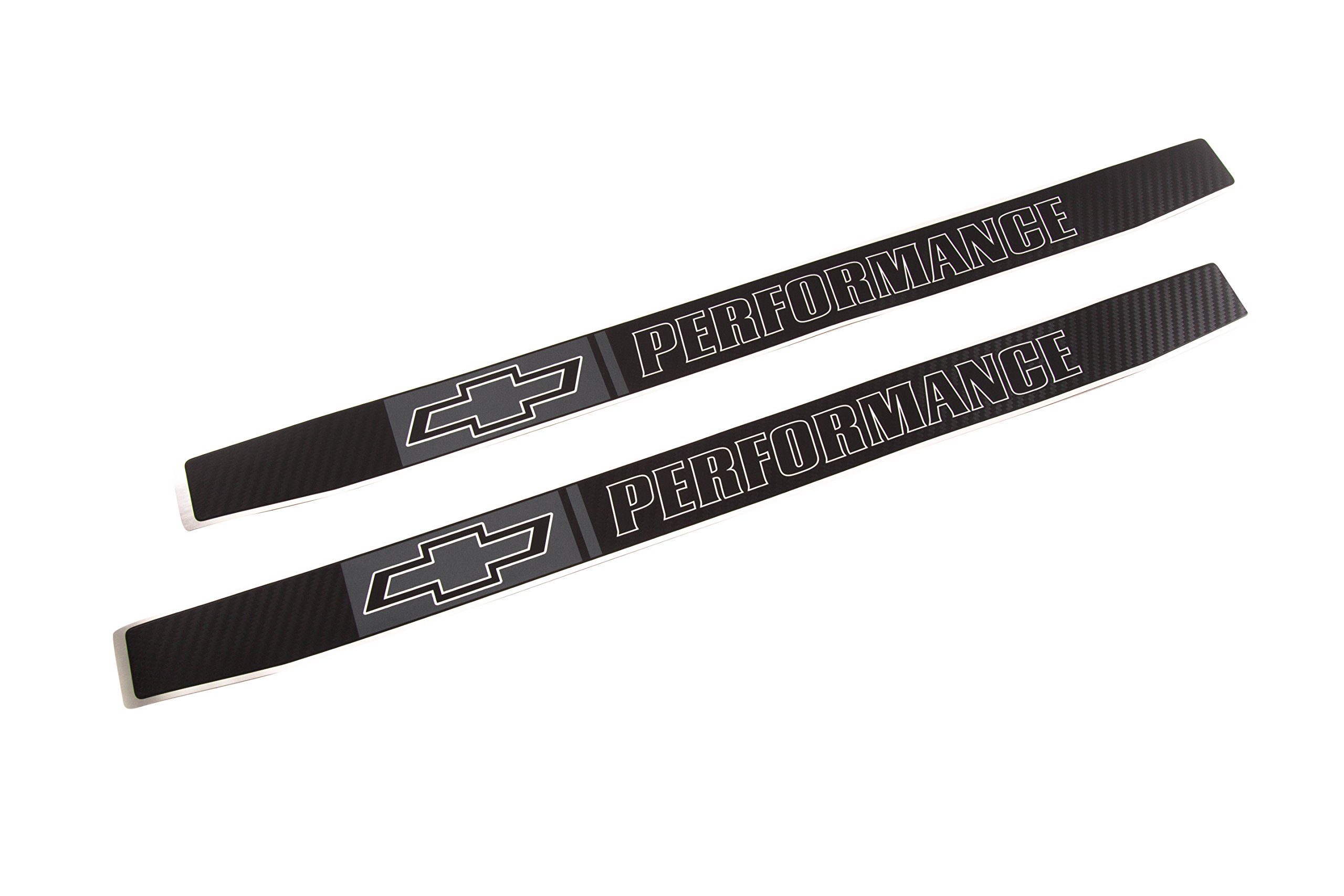 Chevrolet Performance Logo Gray Front Door Sill Plates - GM Accessories 23213277 - Perfect for Chevy Truck & SUV Interior Protection & Customization