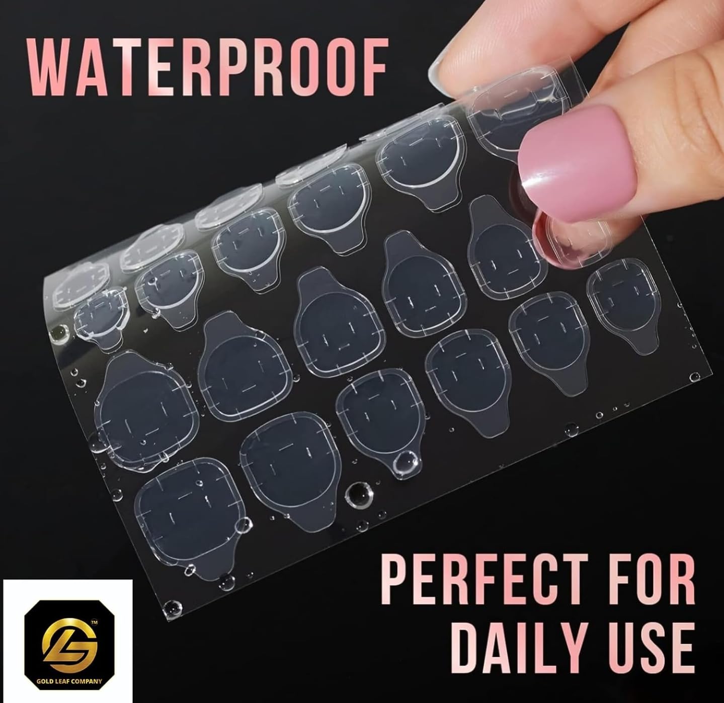 48pcs Double-Sided Fake Nail Glue Stickers - Thin, Breathable & Waterproof Nail Adhesive Tabs for Press On Nails | Perfect for Salon, Home Manicures & Nail Art | NAIO Nail Jelly Stickers