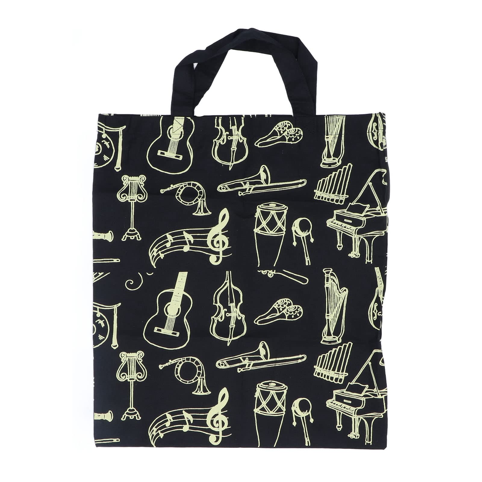 VGEBY Cotton Tote Bag for Women - Reusable Eco-Friendly Shopping Shoulder Bag with Creative Instrument Patterns, Perfect for Grocery, Beach, Work & School
