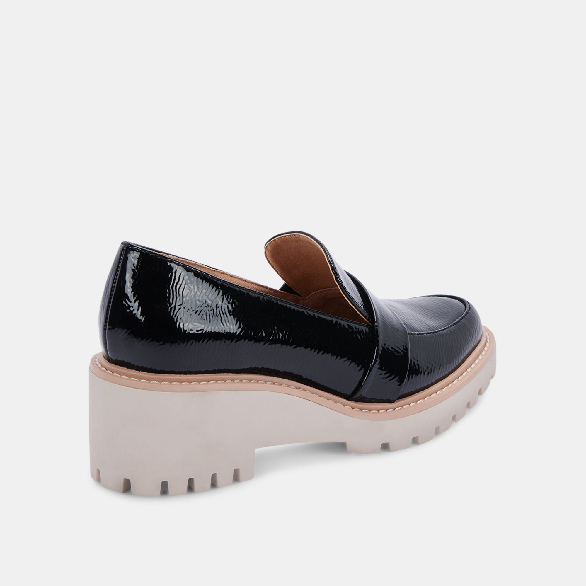 Stylish HENRI Patent Leather Loafers for Women - Black STELLA Collection by re:vita | Perfect for Office, Casual Wear & Special Occasions