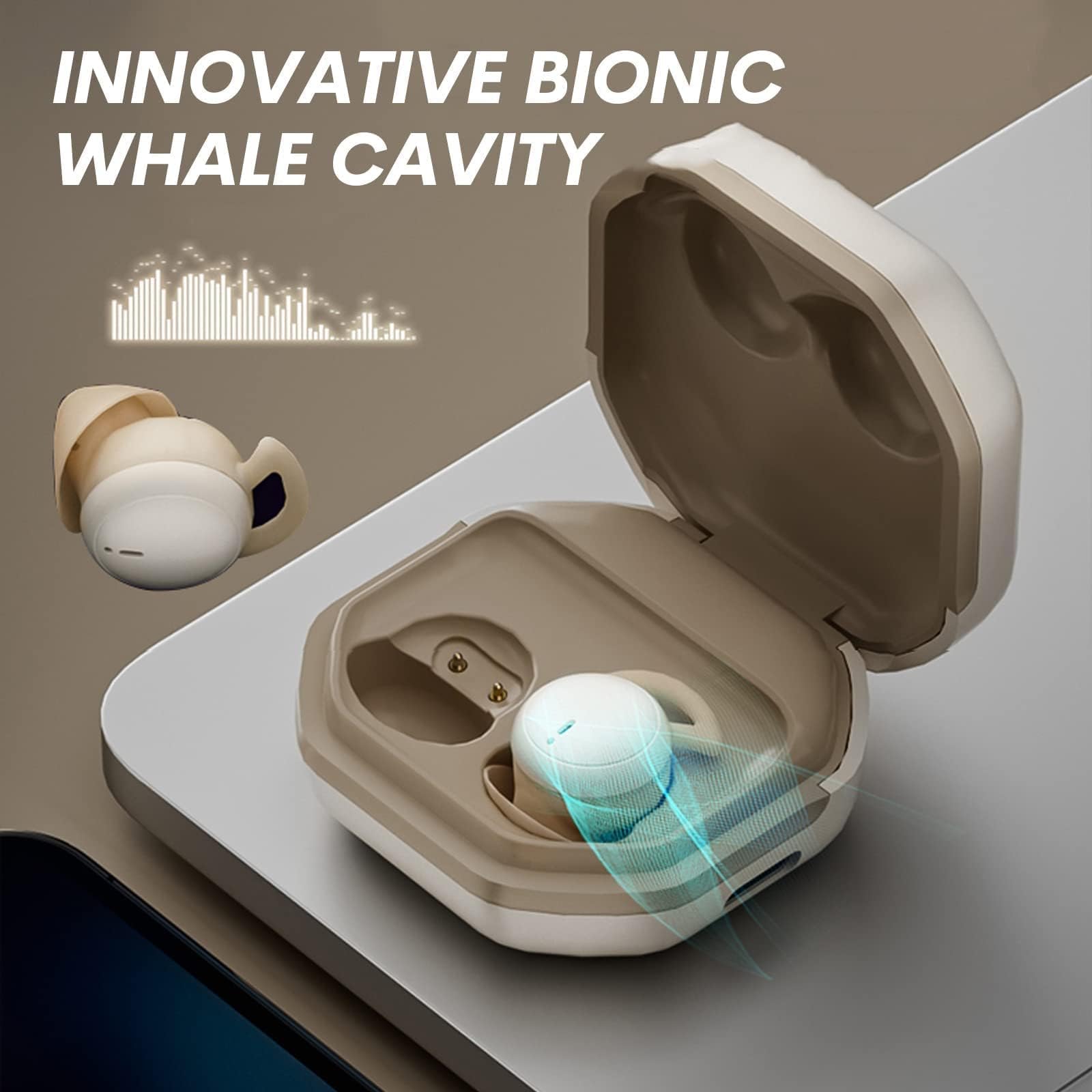 Wireless Invisible Sleep Earbuds - Smallest Bluetooth 5.3 Noise Cancelling Earphones for Side Sleepers | Comfortable Hidden Mini Earbuds for Sleeping, Working & Travel | Perfect for Night Use, Office & Airplane
