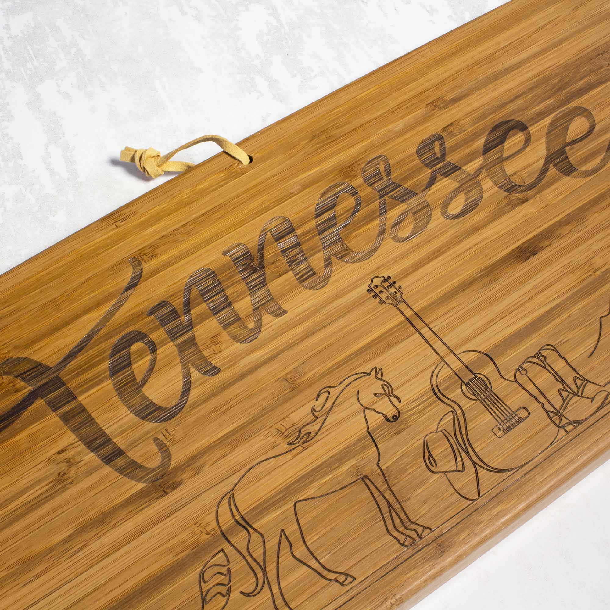 Tennessee Engraved XL Charcuterie Board - 30 x 8.5 Inch Large Wooden Cheese & Charcuterie Serving Tray - Perfect for Entertaining, Weddings, and Holiday Gatherings