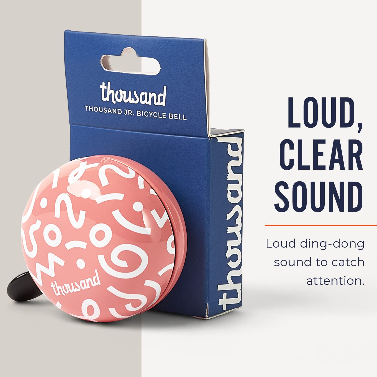 Thousand Jr. Bicycle Bell for Kids - Loud & Cute Ding Dong Bike Bell - Perfect for Children's Bicycles, Safety & Fun Riding in Parks or Neighborhoods