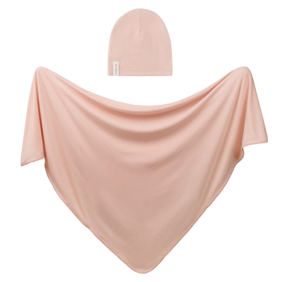 Ely's & Co. Modal Baby Swaddle Blanket and Beanie Gift Set - Soft Newborn Essentials for Shower, Hospital, and Photo Shoots