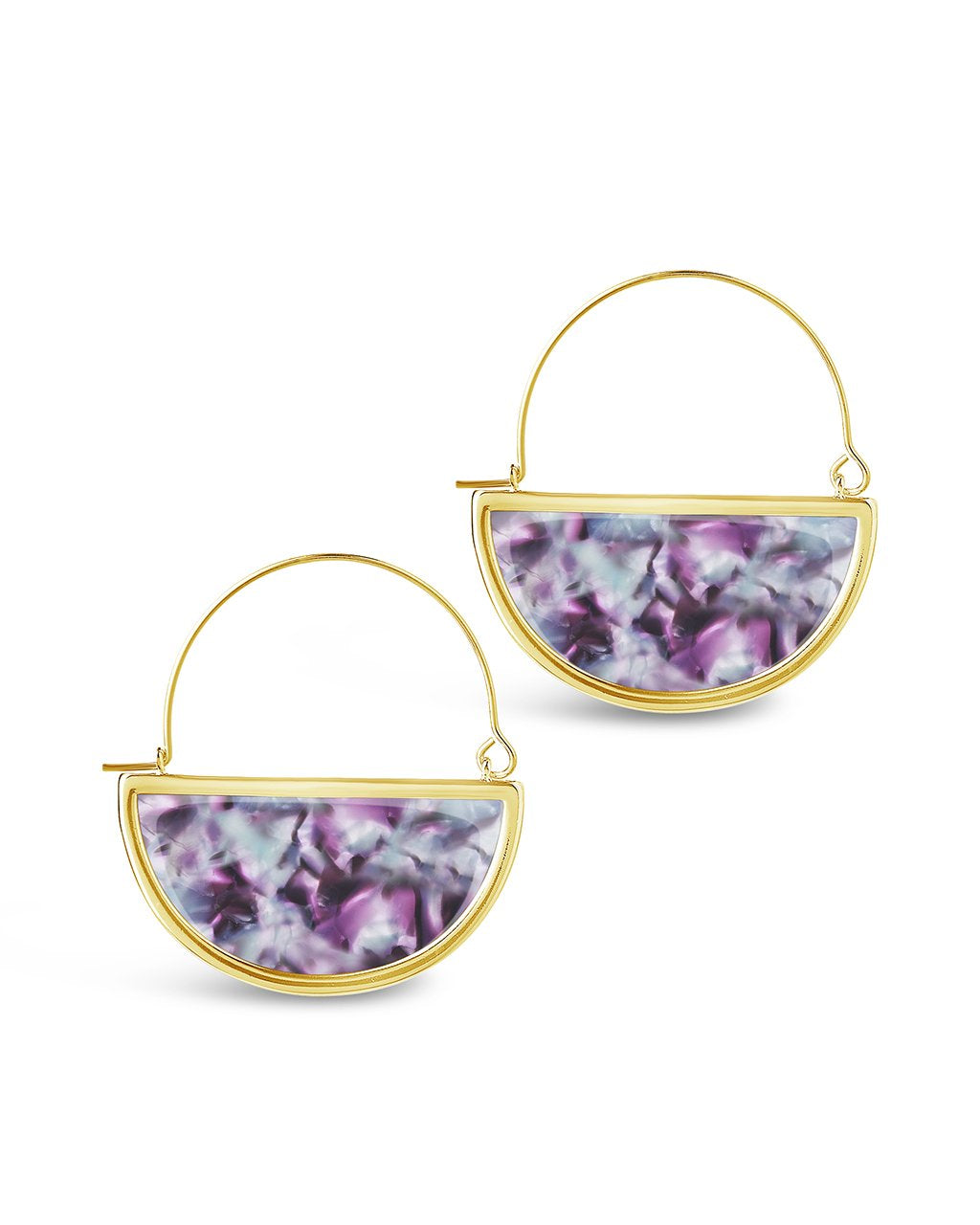Handmade Resin Half Moon Dangle Earrings for Women - Boho Chic Statement Jewelry - Perfect for Parties, Weddings & Everyday Wear