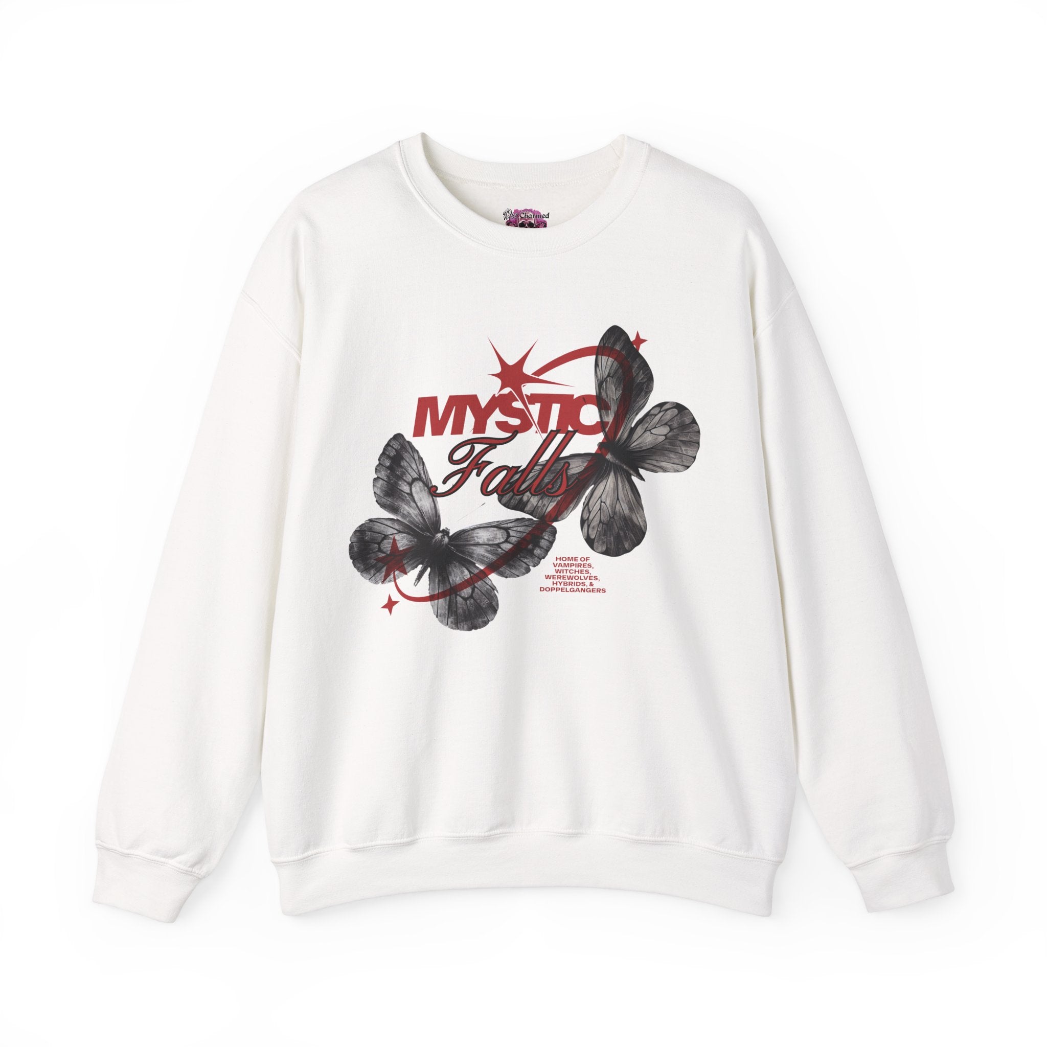 Mystic Butterfly Print Crewneck Sweatshirt for Women - Soft & Comfortable Pullover for Casual Wear, Street Style & Everyday Outfits
