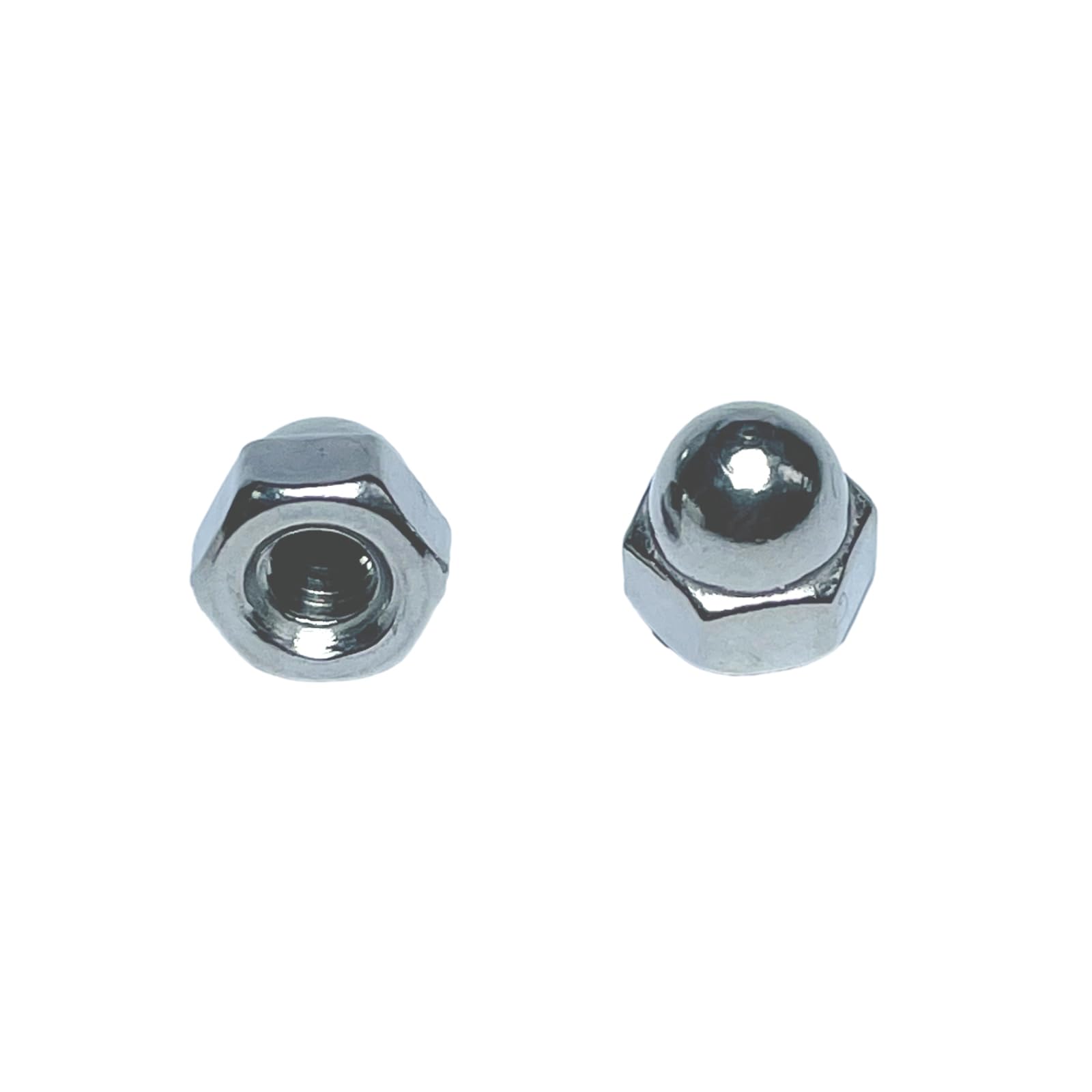 50pcs #8-32 Acorn Cap Nuts, 304 Stainless Steel Dome Head Hex Nuts with Bright Finish - 18-8 Grade Hardware Nuts for Furniture, Automotive & DIY Projects - Includes Open End Wrench for Easy Installation