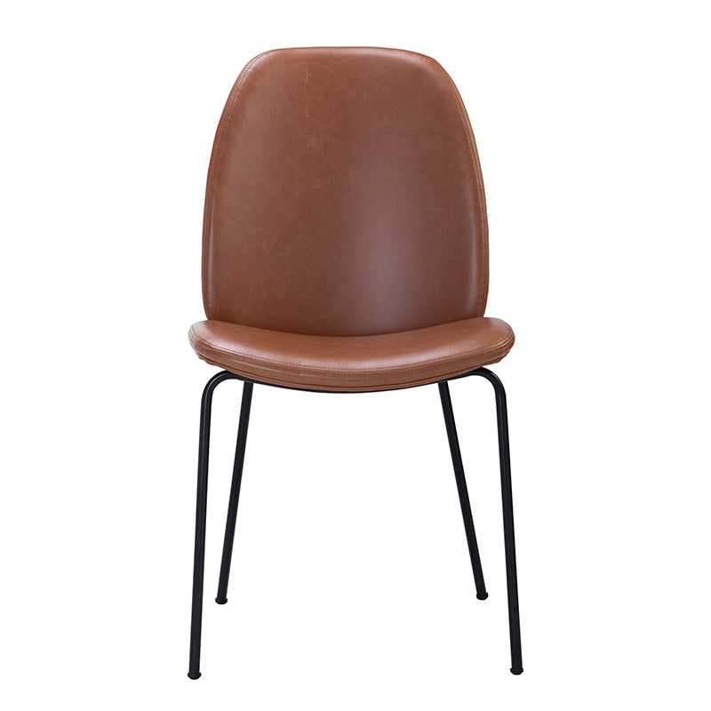 ADELIA Modern Dining Chair Set - Tan & Black Upholstered Kitchen Chairs for Home, Restaurant & Office Use