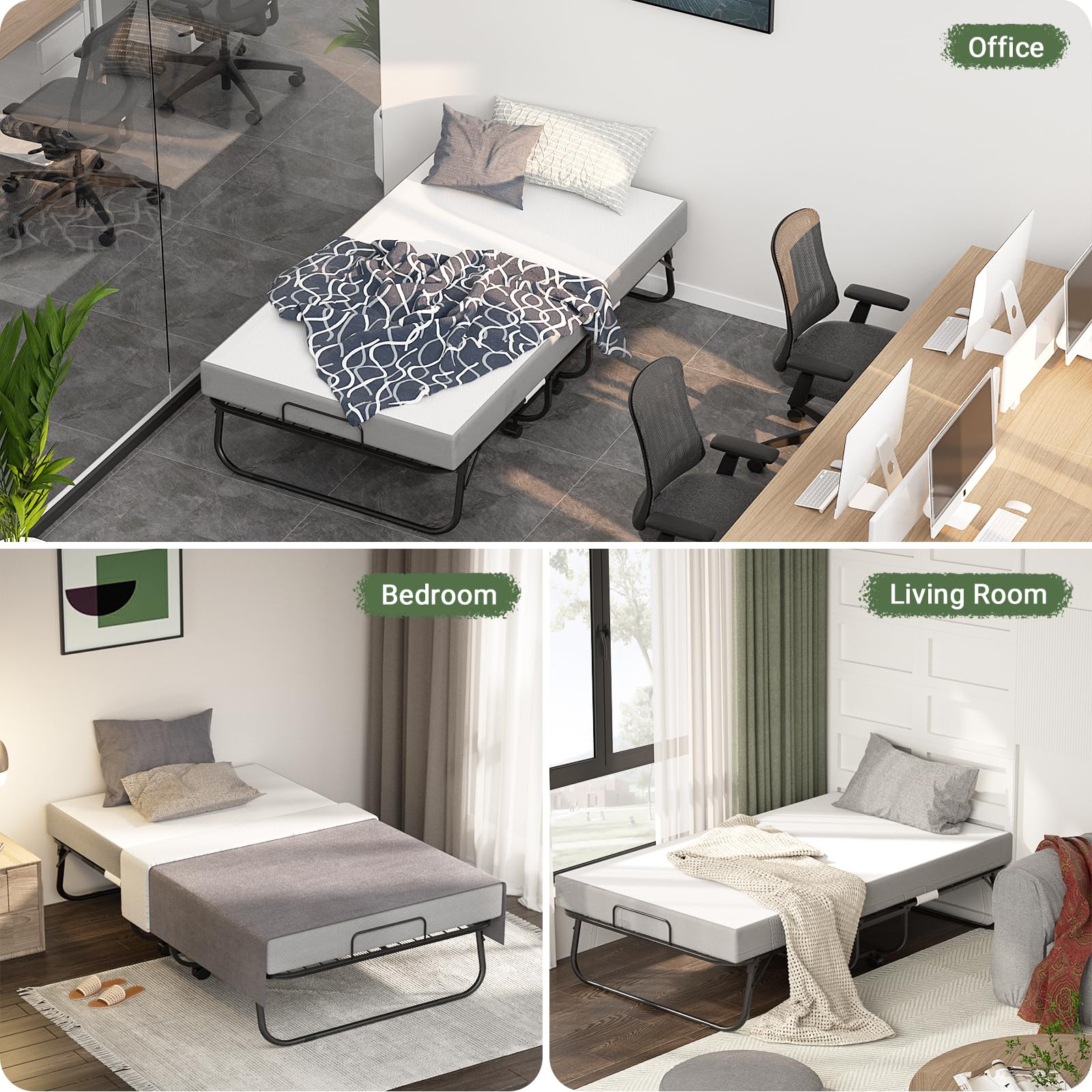 Unikito Twin Folding Bed with 5
