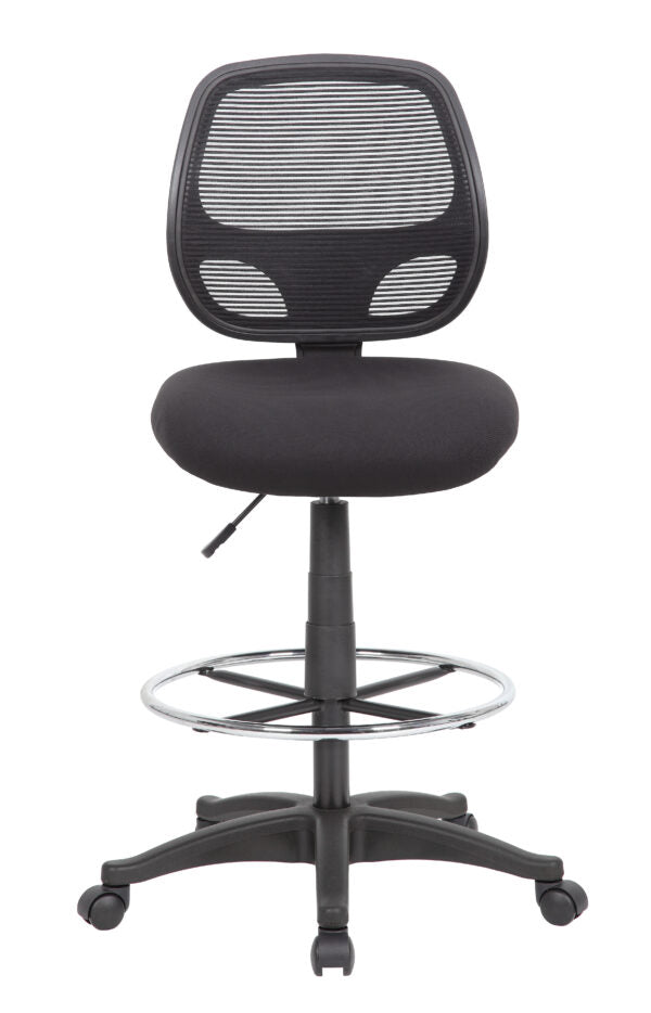Boss Commercial Grade Mesh Stool with Arms - Heavy Duty Adjustable Bar Stool for Kitchen, Restaurant & Home Use