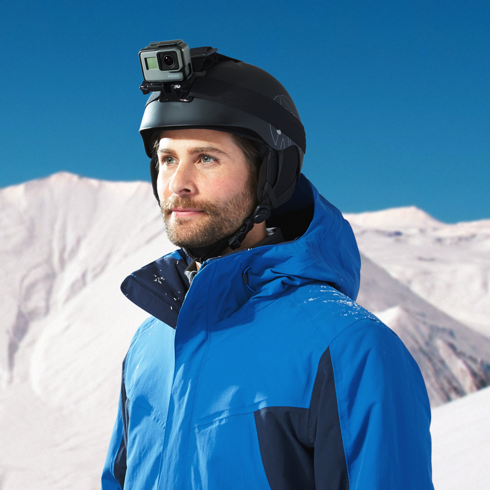 Amazon Basics Adjustable Headband Mount for GoPro Hero 11/10/9/8/7/6/5 - Secure & Comfortable Wear - Black - Perfect for Sports, Vlogging & Outdoor Adventures