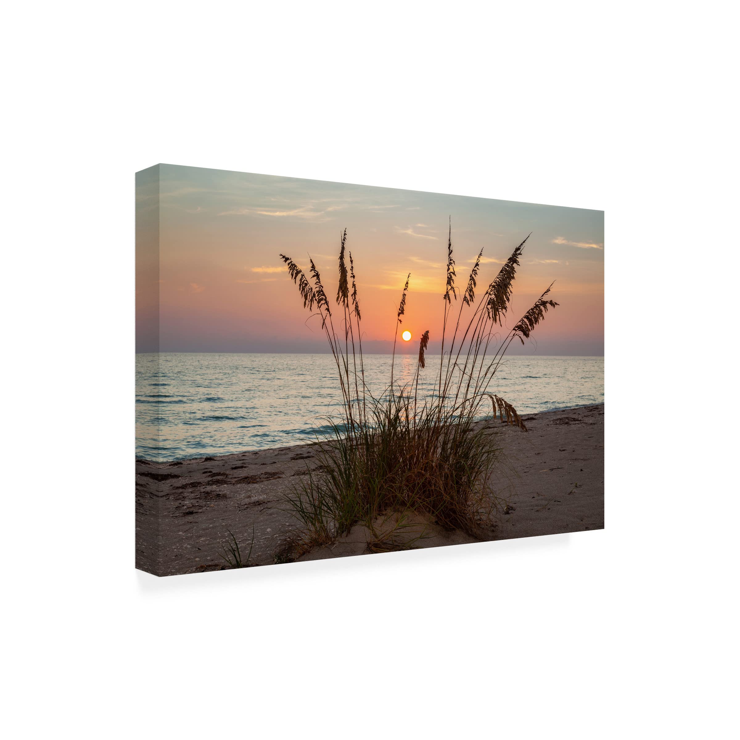 Trademark Fine Art 'Days End' Canvas Wall Art by H.J. Herrera - Stunning Landscape Painting for Living Room, Bedroom & Office Decor