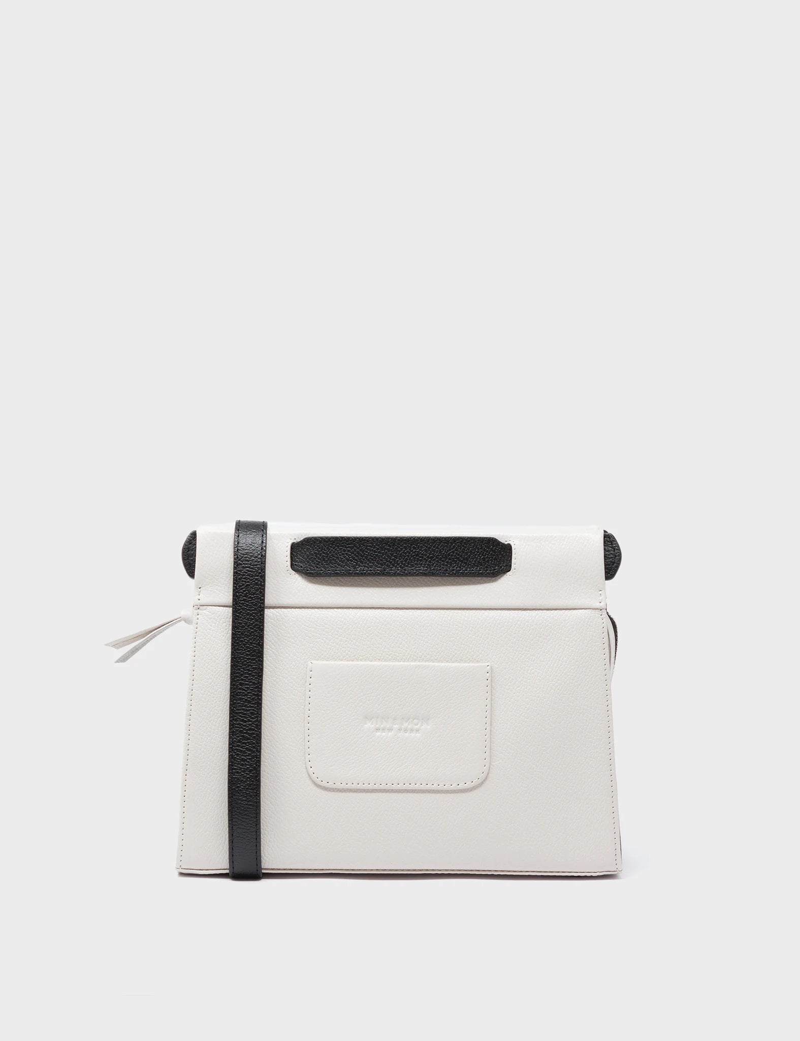 Vali Crossbody Small Cream Leather Bag with Eyes Applique & Adjustable Strap - Perfect for Everyday Use, Travel, and Casual Outings