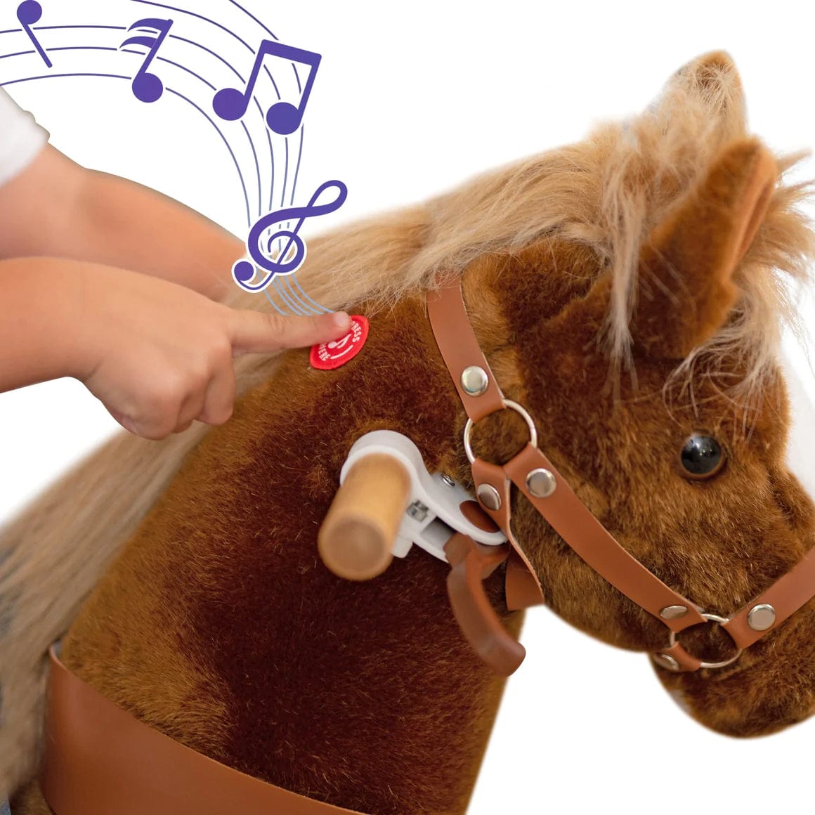 Ponycycle Ride-On Toy for Kids Ages 4-8 | Medium Size Wooden Rocking Horse | Perfect for Indoor & Outdoor Play, Birthday Gifts, and Pretend Play Activities